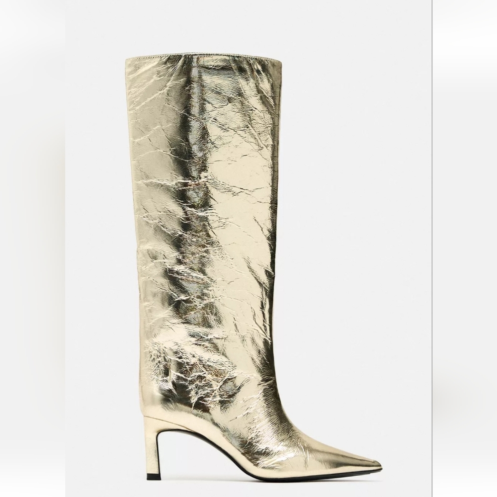 Zara Metallic Boots